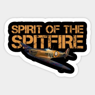 Vintage spirit of the Spitfire, RAF fighter Sticker